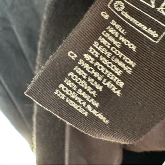 COS Boiled Wool Rounded Collar Zip Front A-Line Coat - Picture 6 of 8